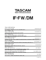 Предварительный просмотр 8 страницы Tascam IF-FW Owner'S Manual