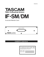 Tascam IF-SM/DM Owner'S Manual preview