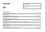 Предварительный просмотр 32 страницы Tascam iU2 Owner'S Manual