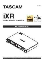 Tascam iXR Reference Manual preview