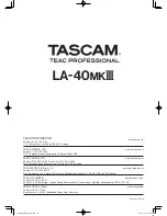 Предварительный просмотр 16 страницы Tascam LA-40MKIII Owner'S Manual