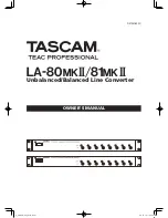 Preview for 1 page of Tascam LA-80MKII Owner'S Manual