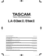 Preview for 16 page of Tascam LA-80MKII Owner'S Manual