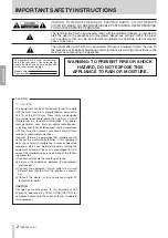 Preview for 2 page of Tascam LF-S8 Owner'S Manual