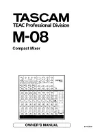 Tascam M-08 Owner'S Manual preview