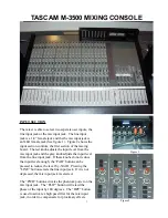 Preview for 1 page of Tascam M-3500 series Description