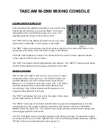 Preview for 3 page of Tascam M-3500 series Description