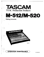 Tascam M-512 Operation & Maintenance Manual предпросмотр