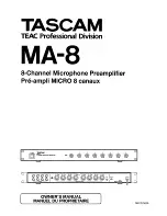 Tascam MA-8 Owner'S Manual preview