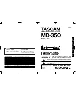 Tascam MD-350 Owner'S Manual preview