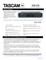 Tascam MD-350 Technical Documentation preview