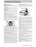 Preview for 3 page of Tascam MD-801P Mk II Owner'S Manual