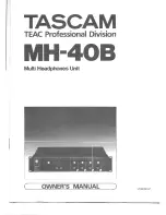 Tascam MH-40B Owner'S Manual preview