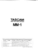 Preview for 33 page of Tascam MM-1 Owner'S Manual