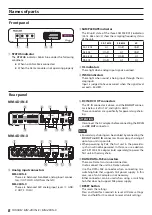 Предварительный просмотр 8 страницы Tascam MM-4D/IN-E Owner'S Manual