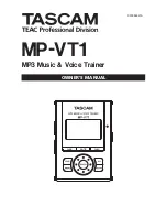 Tascam MP-VT1 Owner'S Manual preview