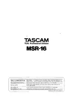 Предварительный просмотр 35 страницы Tascam MSR-16 Operation & Maintenance Manual