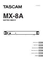 Tascam MX-8A Owner'S Manual preview