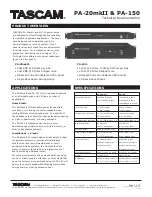 Preview for 1 page of Tascam PA-20mkII Technical Documentation