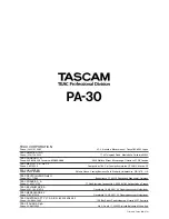 Preview for 12 page of Tascam PA-30 Owner'S Manual