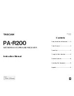 Preview for 1 page of Tascam PA-R200 Instruction Manual