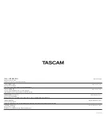 Preview for 100 page of Tascam PA-R200 Instruction Manual