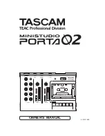 Preview for 1 page of Tascam Porta02 MiniStudio Owner'S Manual