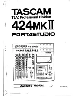 Tascam PortaStudio 424 MKII Owner'S Manual preview