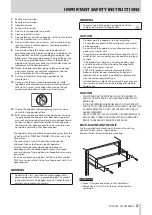 Предварительный просмотр 3 страницы Tascam Professional CD-RW900SX Owner'S Manual