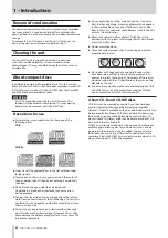 Предварительный просмотр 8 страницы Tascam Professional CD-RW900SX Owner'S Manual