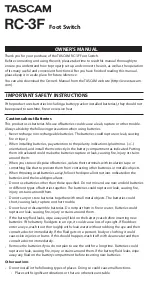 Preview for 1 page of Tascam RC-3F User Manual