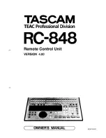 Tascam RC-848 Owner'S Manual preview