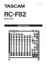 Tascam RC-F82 Owner'S Manual preview