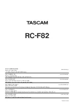 Preview for 20 page of Tascam RC-F82 Owner'S Manual