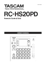 Preview for 1 page of Tascam RC-HS20PD Owner'S Manual