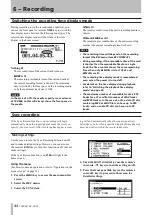 Предварительный просмотр 44 страницы Tascam SS-CDR1 Owner'S Manual