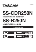 Tascam SS-CDR250N Owner'S Manual предпросмотр