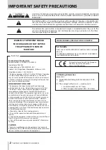 Предварительный просмотр 2 страницы Tascam SS-CDR250N Owner'S Manual