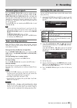 Preview for 63 page of Tascam SS-CDR250N Owner'S Manual