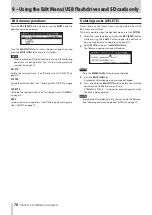 Preview for 70 page of Tascam SS-CDR250N Owner'S Manual