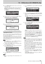 Preview for 79 page of Tascam SS-CDR250N Owner'S Manual