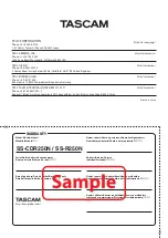 Preview for 112 page of Tascam SS-CDR250N Owner'S Manual