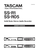 Tascam SS-R05 Owner'S Manual preview