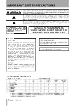 Предварительный просмотр 2 страницы Tascam SS-R05 Owner'S Manual