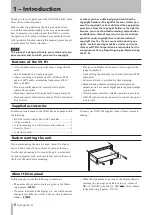 Предварительный просмотр 6 страницы Tascam SS-R1 Owner'S Manual