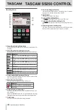 Preview for 10 page of Tascam SS250 User Manual