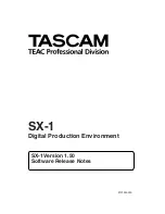 Tascam SX-1 Release Note preview