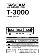 Tascam T-3000 Owner'S Manual preview