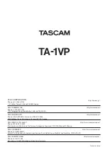 Preview for 44 page of Tascam TASCAM TA-1VP Owner'S Manual