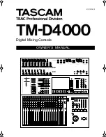 Tascam TM-D4000 Owner'S Manual preview